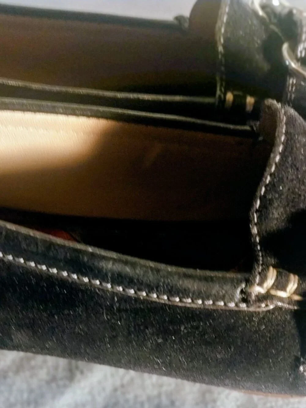 NWOT COACH Jillian Black Suede 6M Driving Shoes A232355